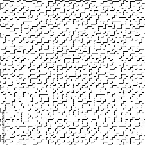 3d relief tiles.Vector pattern with symmetrical elements. Modern stylish abstract texture. Repeating tiles from striped elements. Black and white pattern.