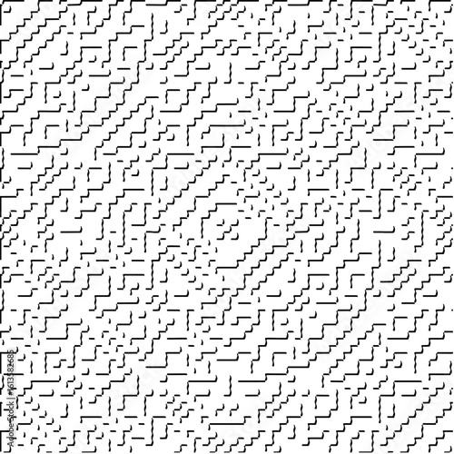 3d relief tiles.Vector pattern with symmetrical elements. Modern stylish abstract texture. Repeating tiles from striped elements. Black and white pattern.