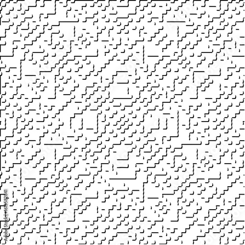 3d relief tiles.Vector pattern with symmetrical elements. Modern stylish abstract texture. Repeating tiles from striped elements. Black and white pattern.