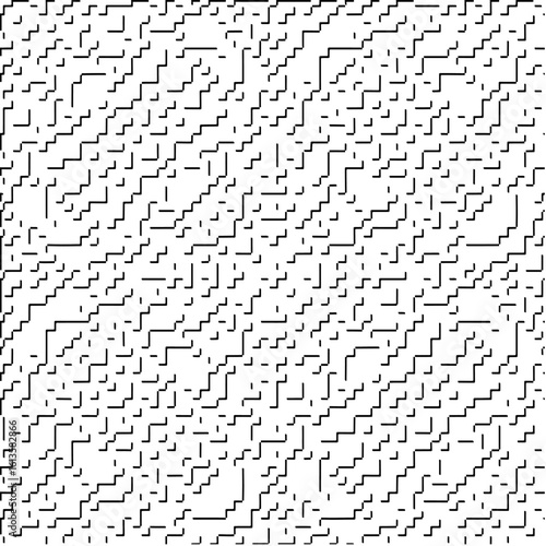 3d relief tiles.Vector pattern with symmetrical elements. Modern stylish abstract texture. Repeating tiles from striped elements. Black and white pattern.