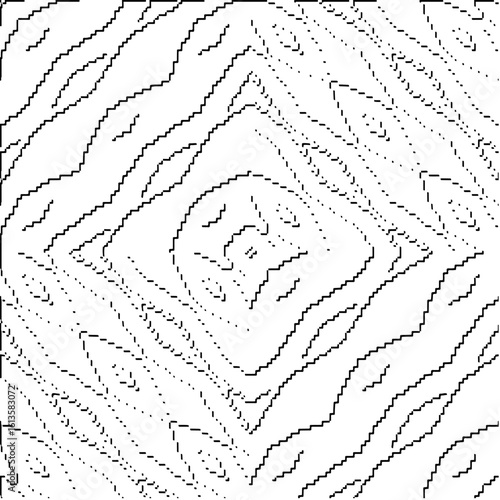 3d relief tiles.Vector pattern with symmetrical elements. Modern stylish abstract texture. Repeating tiles from striped elements. Black and white pattern.