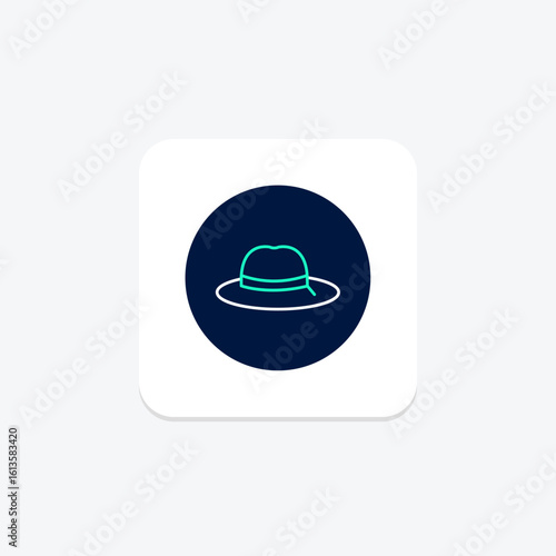 Boater Hat, vector, pixel perfect, illustrator file