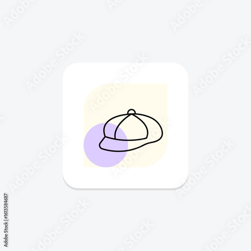Newsboy Cap, vector, pixel perfect, illustrator file