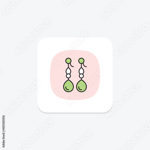 Pearl Earrings, vector, pixel perfect, illustrator file