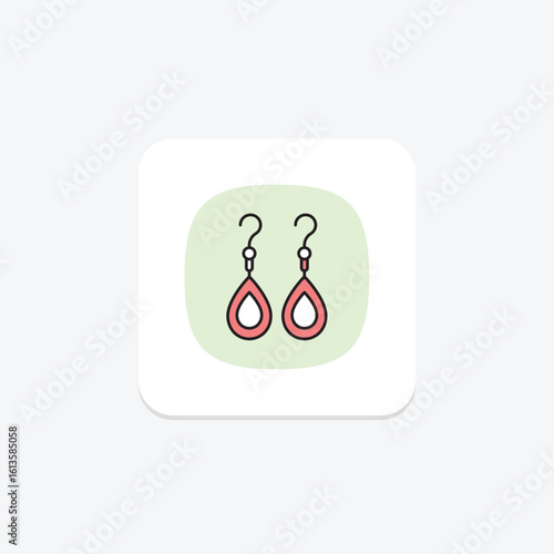 Dangle Earrings, vector, pixel perfect, illustrator file