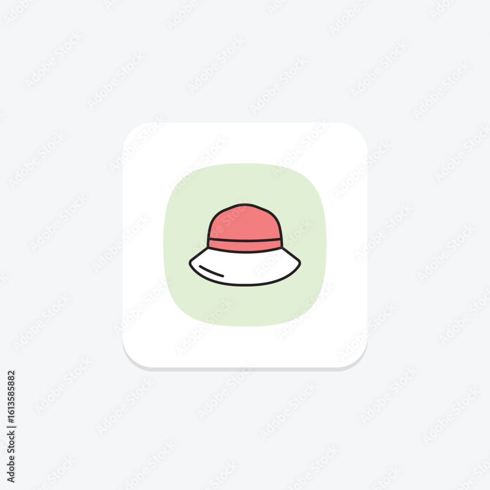 Fototapeta premium Bucket Hat, vector, pixel perfect, illustrator file