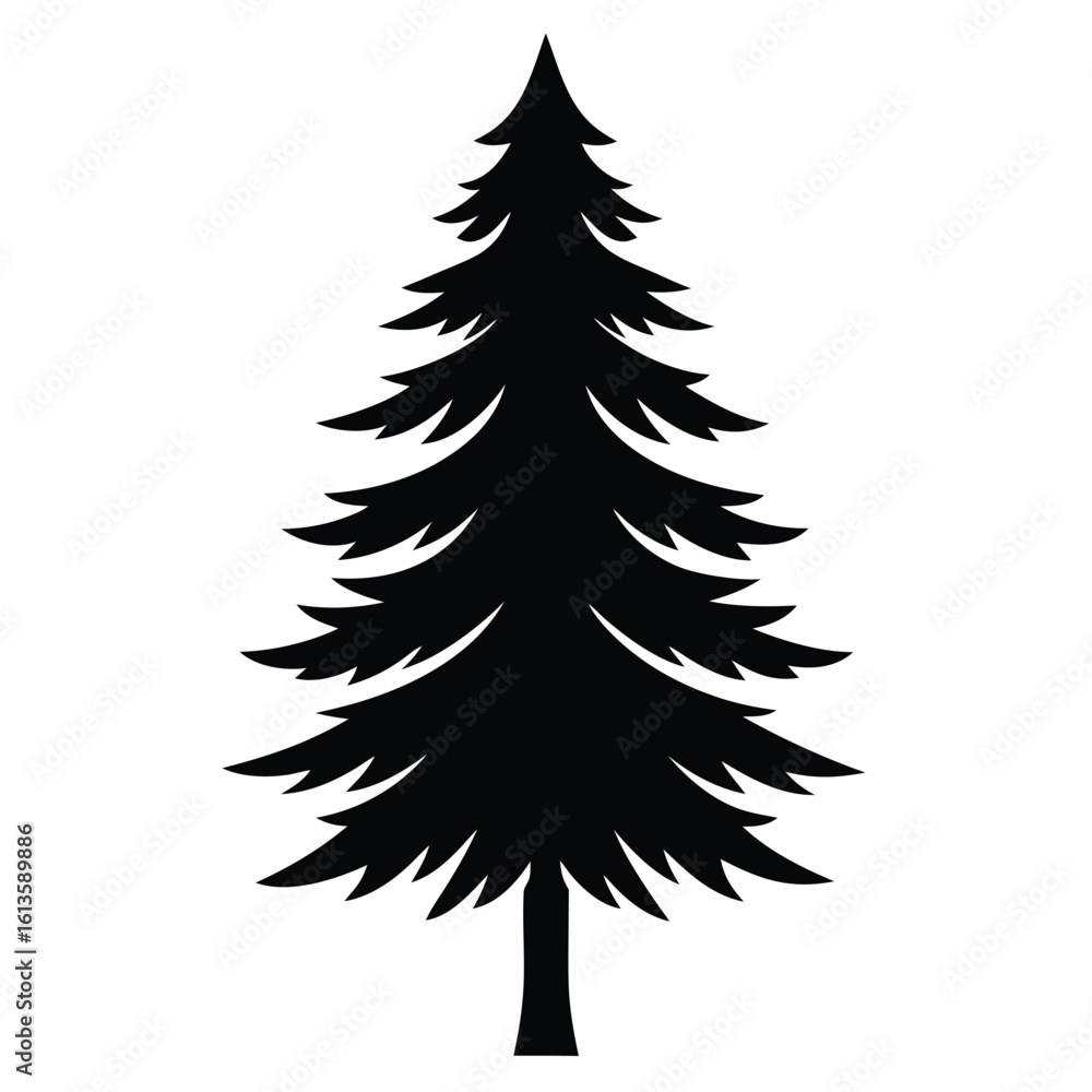 Fototapeta premium tree pine vector icon