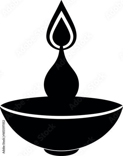Traditional Oil Lamp Burning Brightly Symbolizing Hope Light and Warmth
