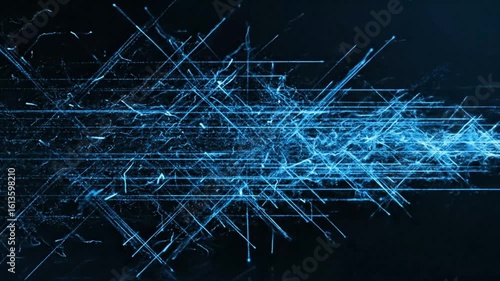 Abstract blue light streaks and particles moving fast across dark background digital network data transfer, abstract, blue, light, streaks, particles, moving, fast, dark, background, digital, network,
