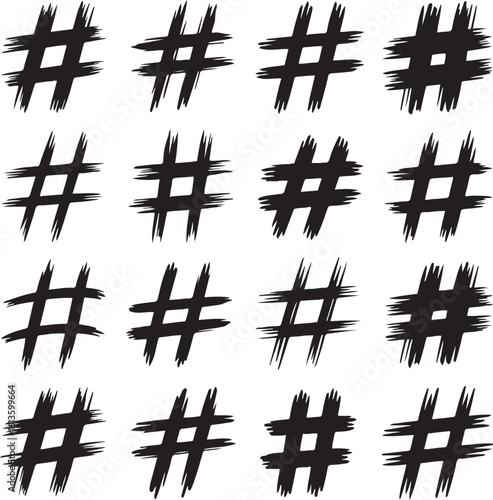 Grunge Brush Stroke Wave Set – Hand Drawn Ink Stroke Elements Collection