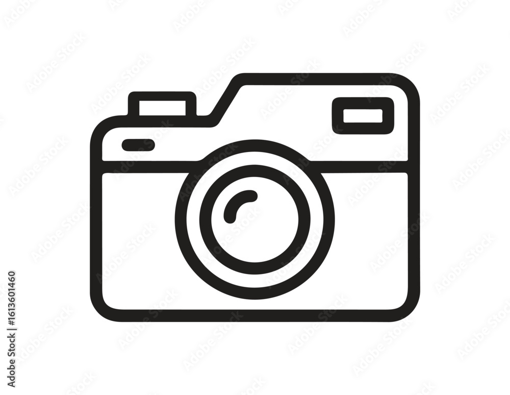 Photo camera icon line art style. Camera icon vector Photo camera icon line art style. Camera icon vector
