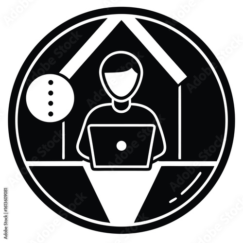 work from anywhere vector icon