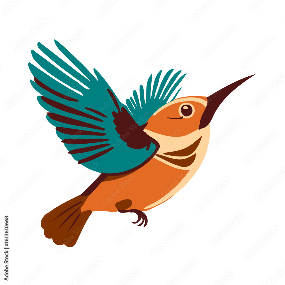 Obraz premium Kingfisher bird in flight with vivid feathers