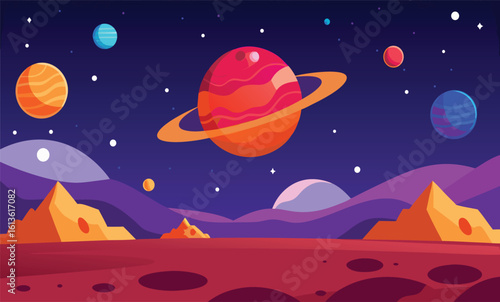 
Vibrant Space Landscape
