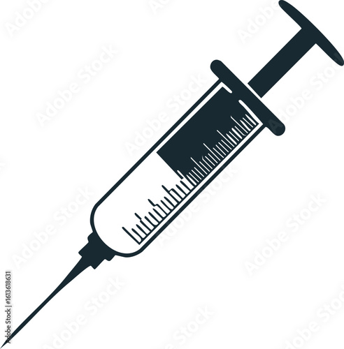 Syringe silhouette vector