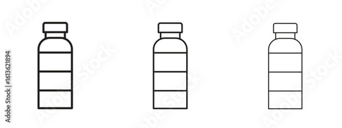 Water bottle icon symbol line. Editable stroke width