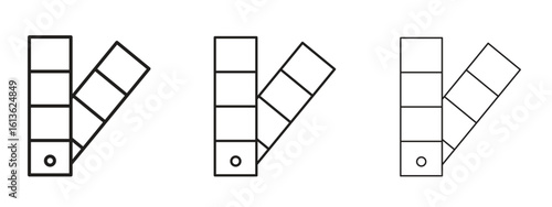 Swatches icon symbol line. Editable stroke width