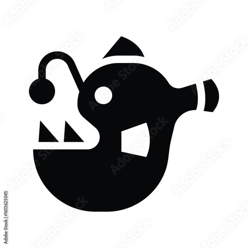 anglerfish glyph icon illustration vector graphic.eps