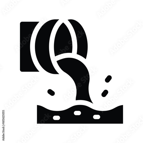 sewer glyph icon illustration vector graphic.eps