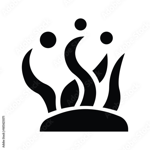 seaweed glyph icon illustration vector graphic.eps