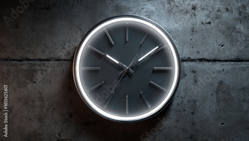 Wallpaper Mural Modern wall clock on concrete Torontodigital.ca