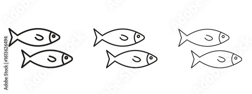 Shoal icon symbol line. Editable stroke width