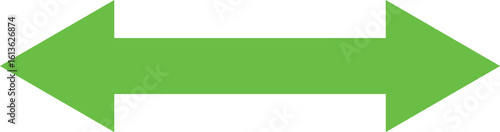 Green arrows pointing opposite directions movement