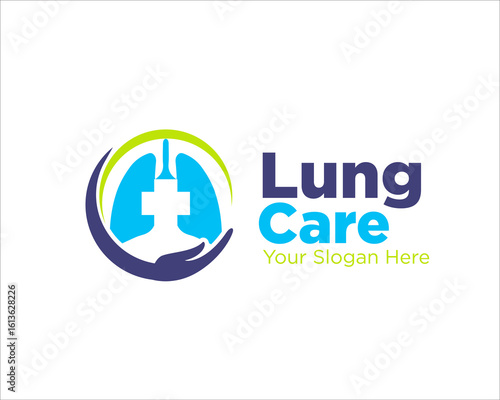 lung care logo design health care