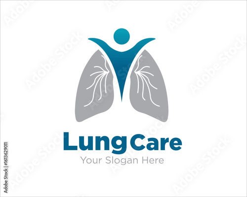 happy lung care logo design