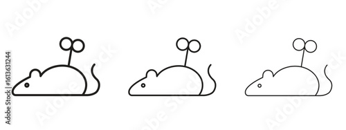 Mouse toy icon symbol line. Editable stroke width