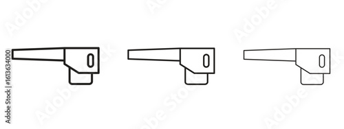 Leaf blower icon symbol line. Editable stroke width