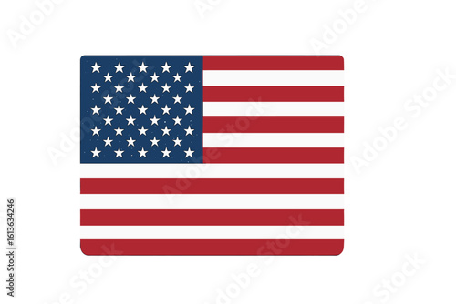 American flag vector icon with a vintage, retro grunge texture. USA national symbol illustration. Patriotic stars and stripes for 4th of July, Memorial Day celebrations.