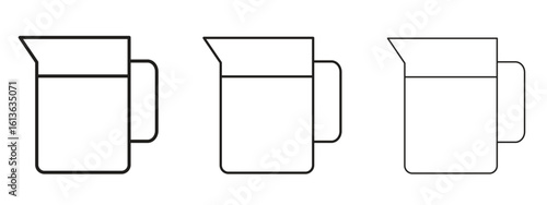 Jug icon symbol line. Editable stroke width