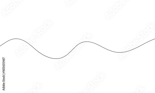 abstract simple black colour carve wave single line pattern.
