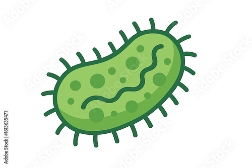 Bacteria, probiotic, gut flora, and microbiome science concept. Healthy microorganism for nutrition, digestion, and therapeutic purposes. Medical prebiotic icon vector.