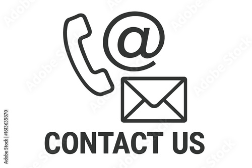 Contact us vector icon set for customer service and support. Phone, email, and mail symbols for website and business communication. Hotline and help desk illustration.