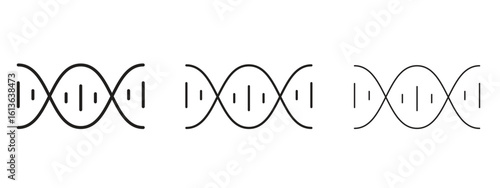 Genetic icon symbol line. Editable stroke width
