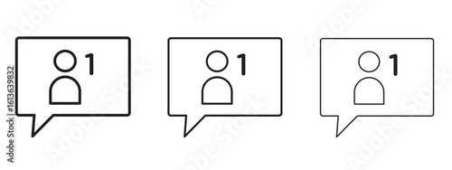 Followers icon symbol line. Editable stroke width