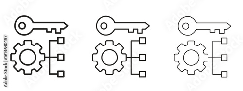 Factor icon symbol line. Editable stroke width