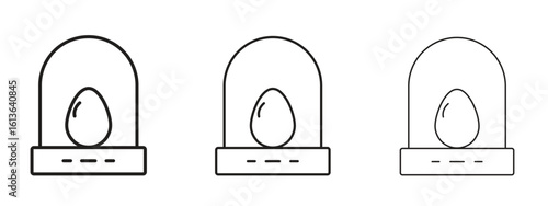 Egg incubator icon symbol line. Editable stroke width