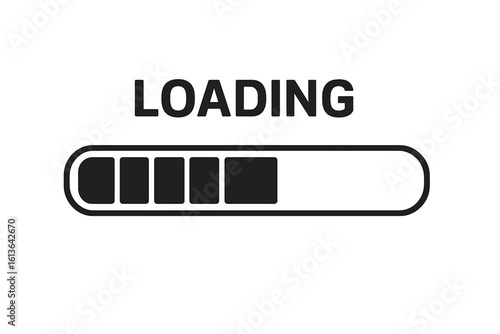 Vector loading bar for a loading or installing process. System software update and upgrade status icon. Download or upload progress indicator sign for user interface.