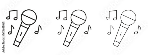 Concert icon symbol line. Editable stroke width