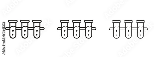 Communicating vessels icon symbol line. Editable stroke width