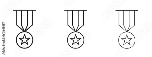 Coin decoration icon symbol line. Editable stroke width
