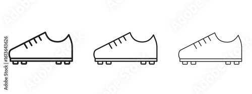 Cleats icon symbol line. Editable stroke width