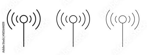 Cellular icon symbol line. Editable stroke width