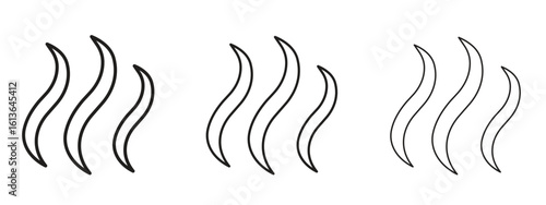Aroma icon symbol line. Editable stroke width
