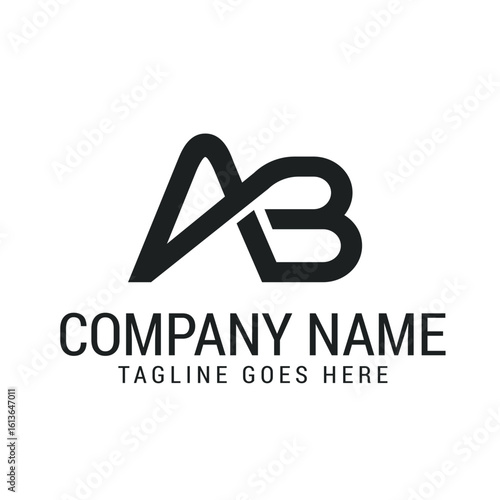 Creative Letter AB or BA Modern Minimalist Vector Logo Design Templates for Brand