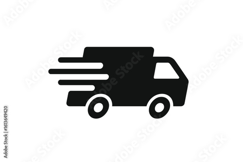 Shipping fast icon for apps and website. Fast delivery, express and urgent shipping, and urgent shipping services. Logistics and distribution symbol. Vector illustration.