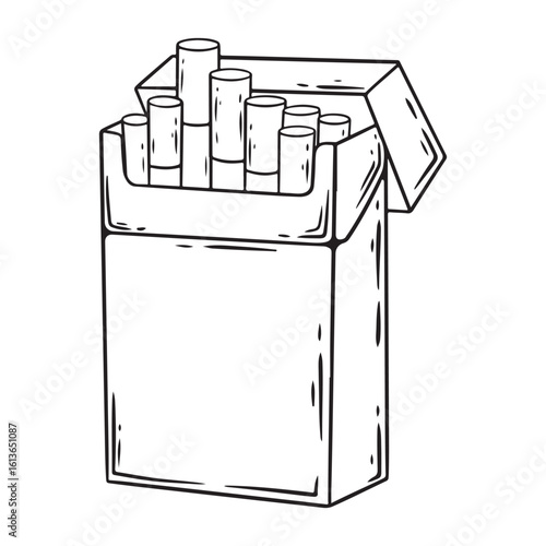 Cigarette pack. Vector illustration of a pack of cigarettes.